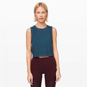 106 🆕 Lululemon Muscle Fade Love Crop Tank - Washed Night Driver